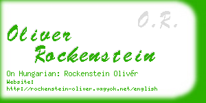 oliver rockenstein business card